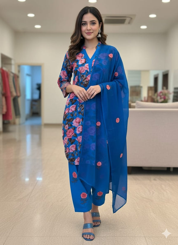 Blue Rose 3 piece Lawn